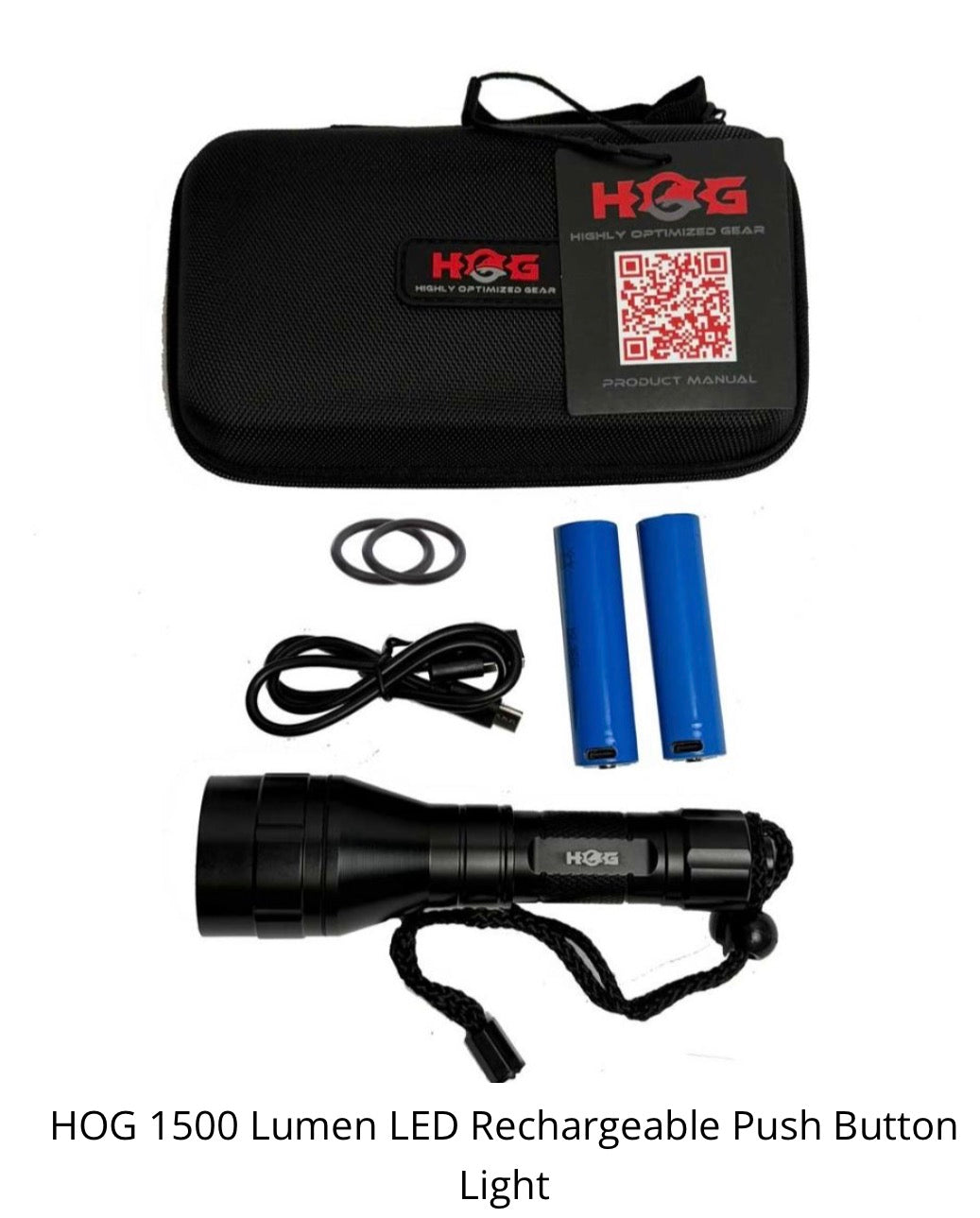HOG 1500 Lumen LED Rechargeable Push Button Light
